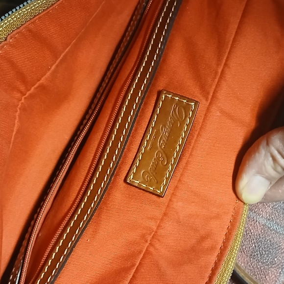 Dooney & Bourke Red and Brown Plaid Shoulder Bag - Picture 2 of 3